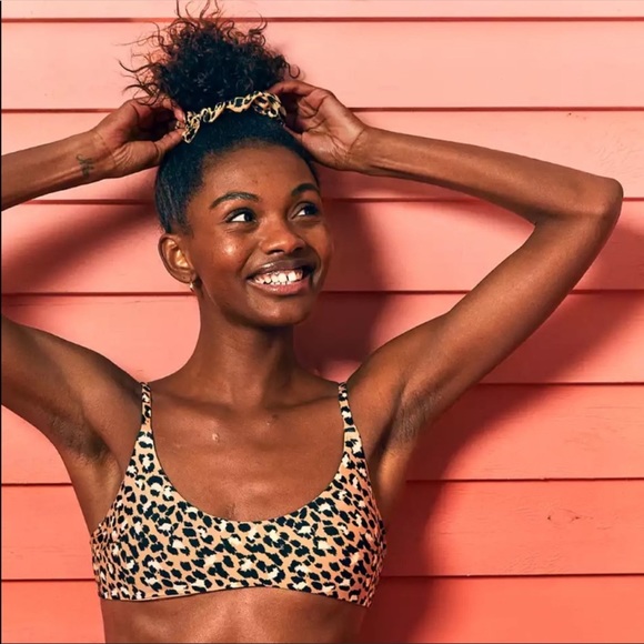 NWT AE Leopard Print Bikini Top - Picture 3 of 7